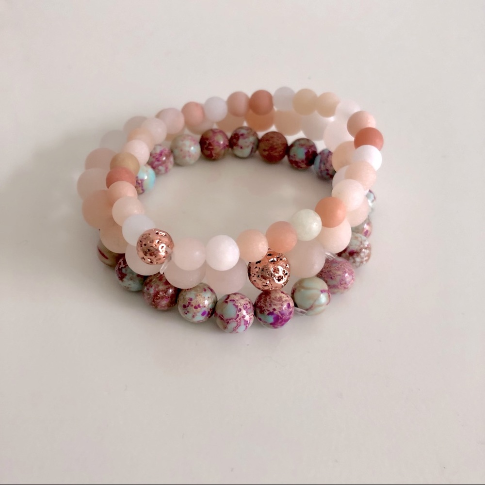 Aventurine and Jasper Bracelet Set